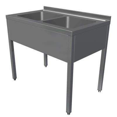 Chiuvete inox cu 2 cuve 600
